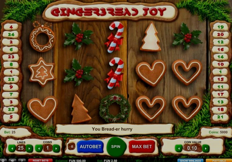 Играть Gingerbread Joy в казино 1Вин