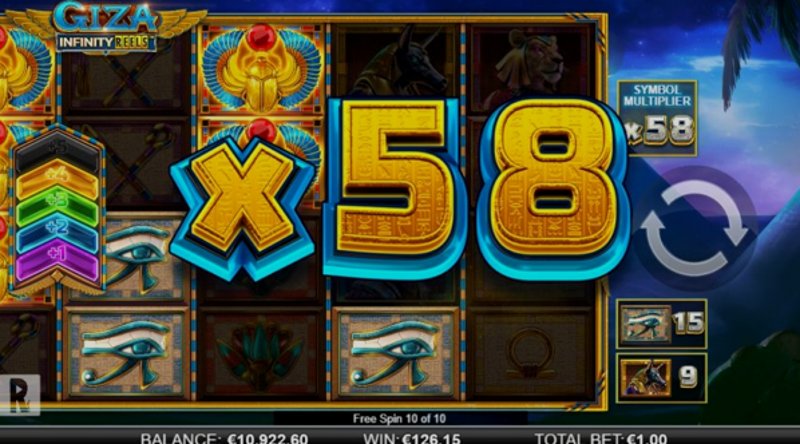 Играть Giza Infinity Reels от Yggdrasil в казино 1Win