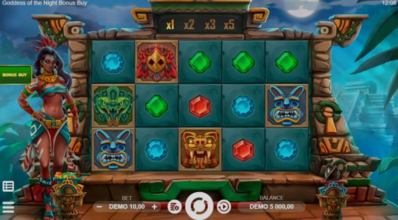 Играть Goddess of the Night от Evoplay в казино 1Win
