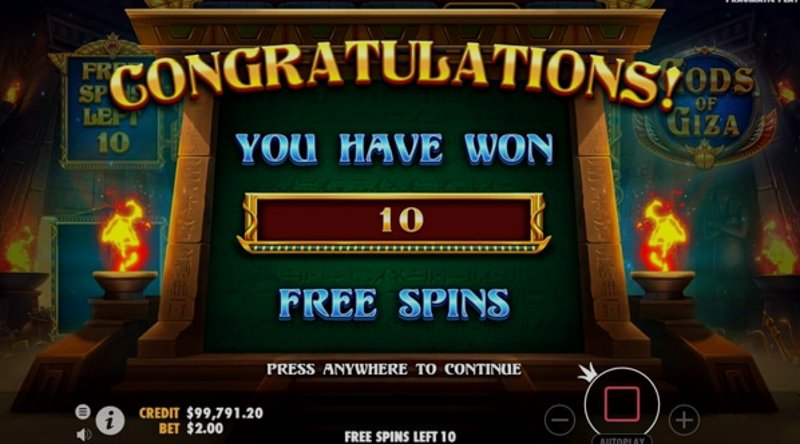 Играть Gods of Giza от Pragmatic в казино 1Win