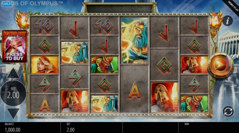 Играть Gods of Olympus от 1x2gaming в казино 1Win