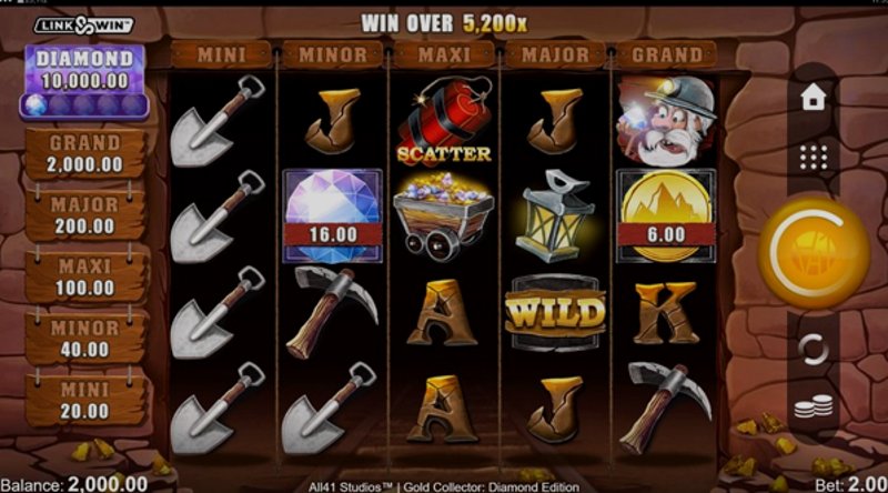 Играть Gold Collector: Diamond Edition от Games Global в казино 1Win