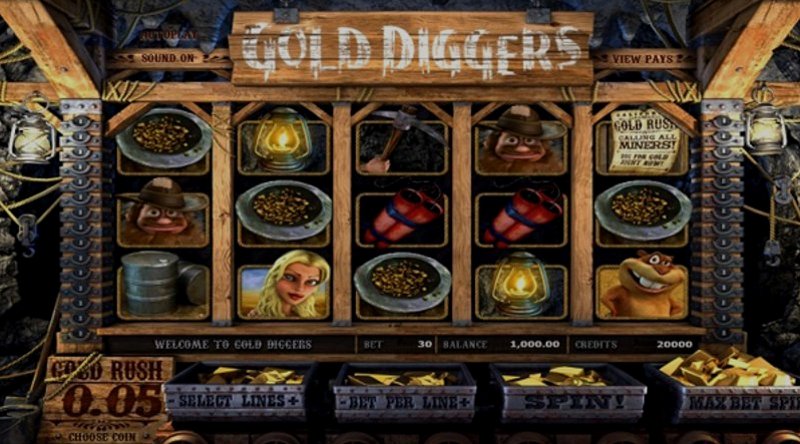 Играть Gold Diggers от Betsoft в казино 1Win