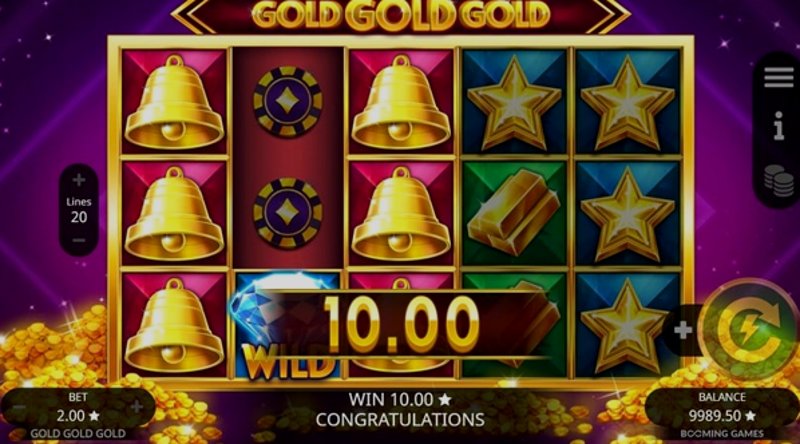 Играть Gold Gold Gold от Booming в казино 1Win