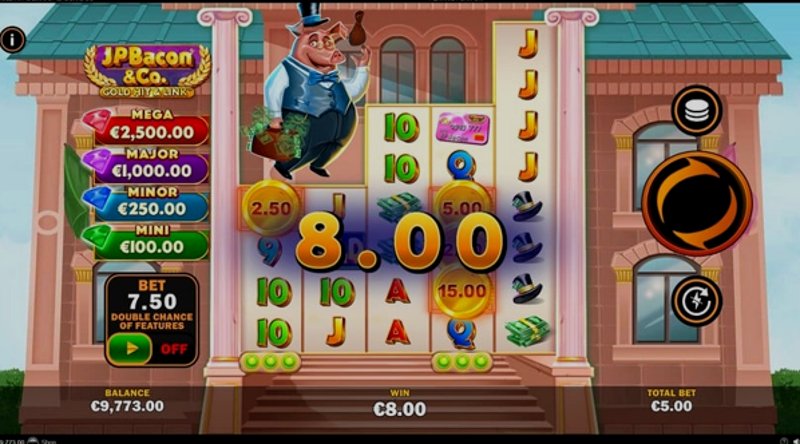 Играть Gold Hit & Link: JP Bacon & Co от Playtech в казино 1Win