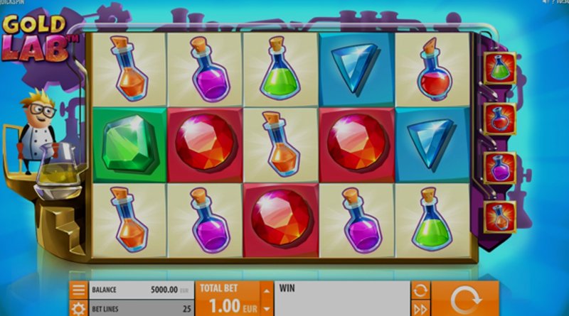 Играть Gold Lab от Quickspin в казино 1Win