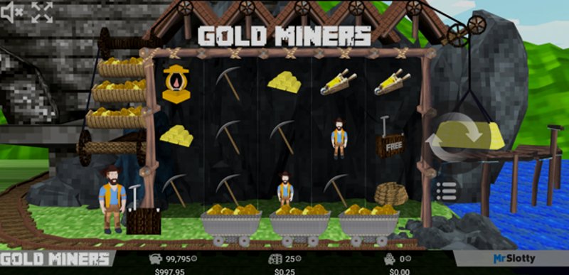 Играть Gold Miners от Mrslotty в казино 1Win