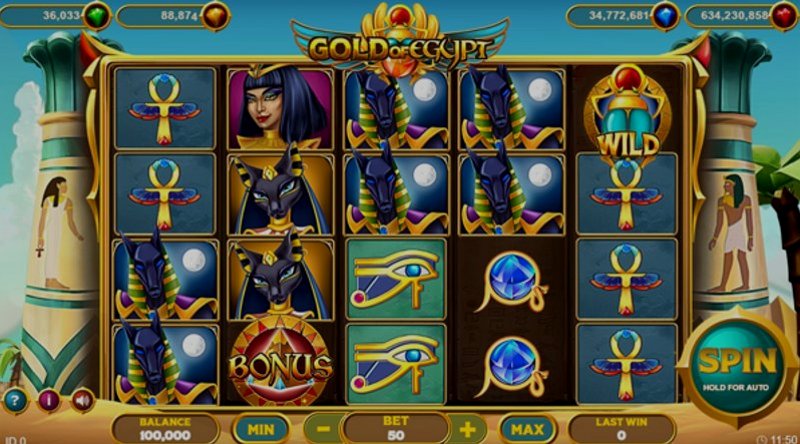 Играть Gold of Egypt от Simpleplay в казино 1Win