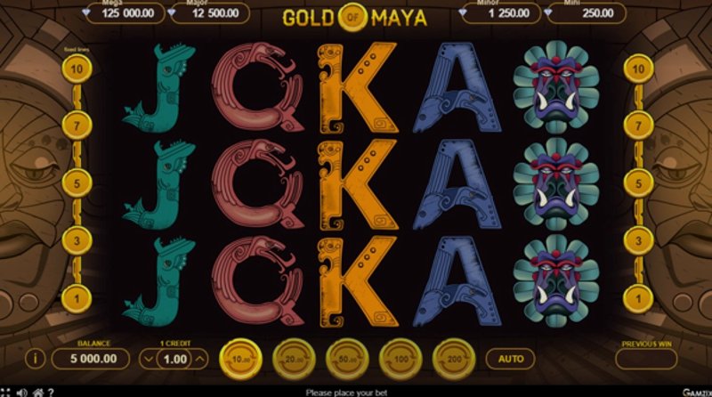 Играть Gold Of Maya от Gamzix в казино 1Win