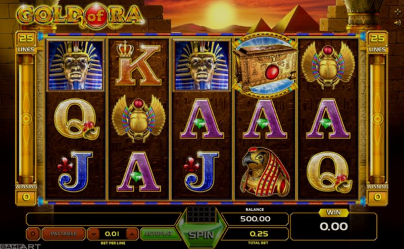 Играть Gold Of Ra от Gameart в казино 1Win