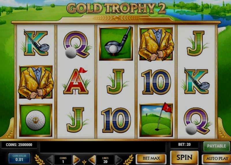Играть Gold Trophy 2 от Playn Go в казино 1Win