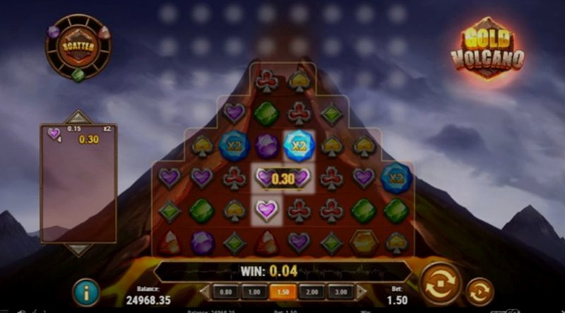 Играть Gold Volcano от Playn Go в казино 1Win