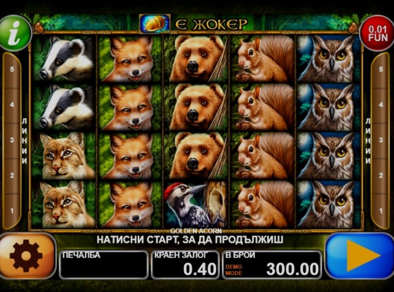 Играть Golden Acorn от Ct Interactive в казино 1Win