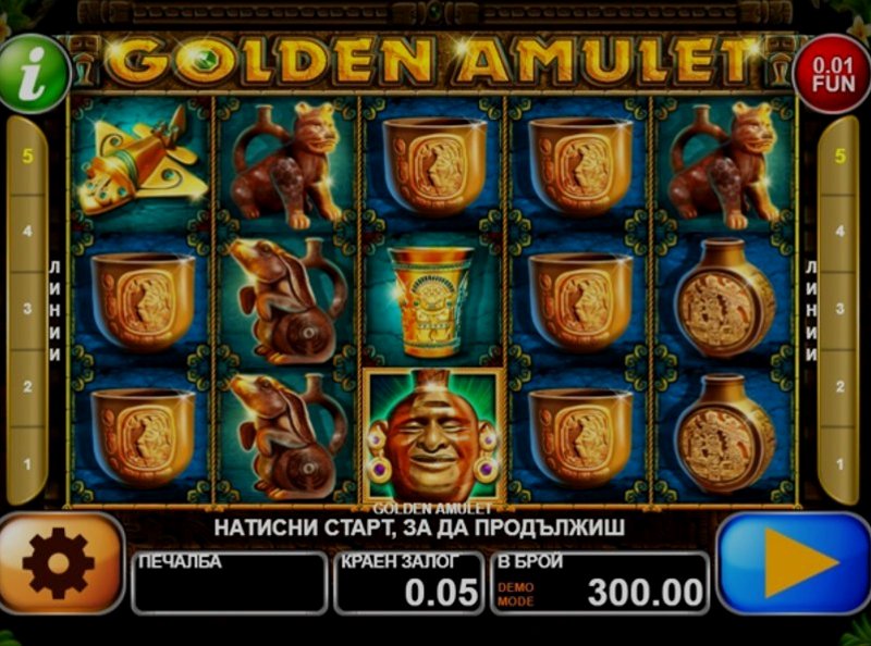 Играть Golden Amulet от Ct Interactive в казино 1Win