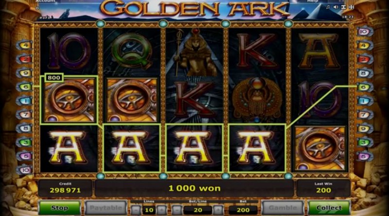 Играть Golden Ark от Novomatic в казино 1Win