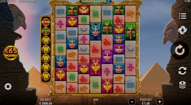 Играть Golden Glyph 3 от Quickspin в казино 1Win
