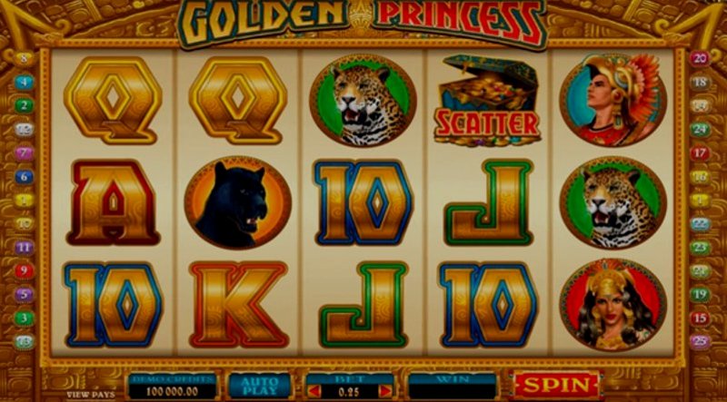 Играть Golden Princess от Microgaming в казино 1Win