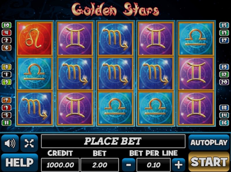 Играть Golden Stars от Play Pearls в казино 1Win