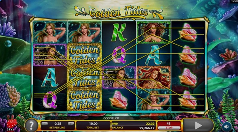 Играть Golden Tides от Games Global в казино 1Win