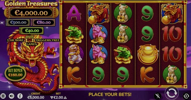 Играть Golden Treasures от Bluehorn в казино 1Win