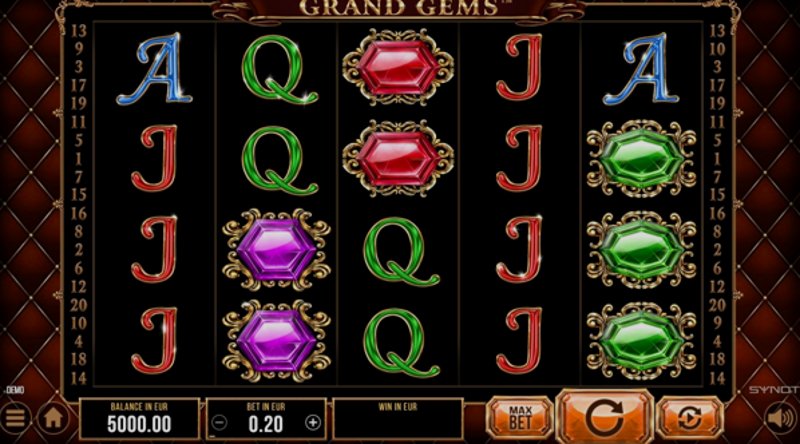 Играть Grand Gems от Synot в казино 1Win