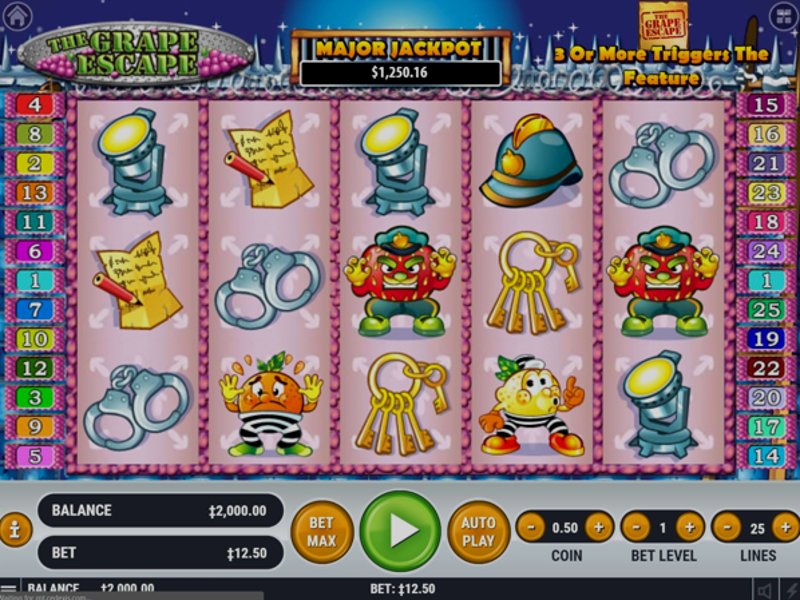 Играть Grape Escape от Habanero в казино 1Win