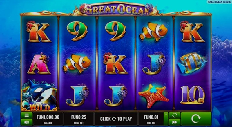Играть Great Ocean от Platipus в казино 1Win