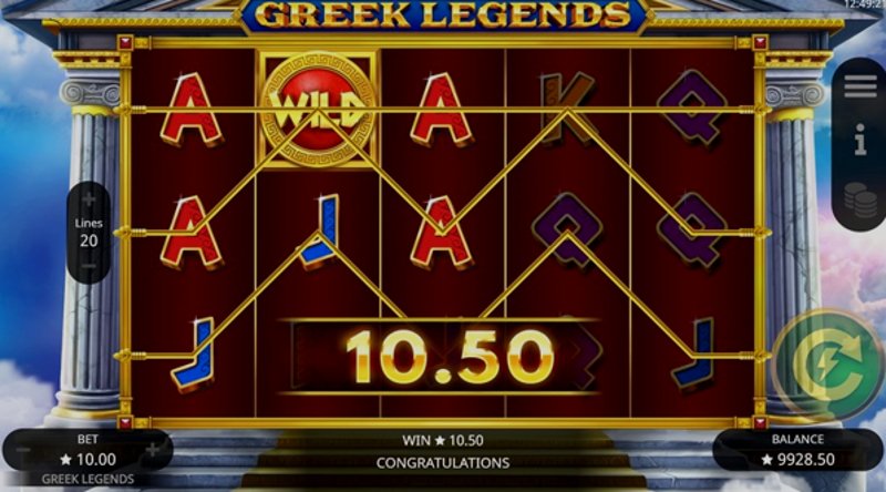 Играть Greek Legends от Booming в казино 1Win