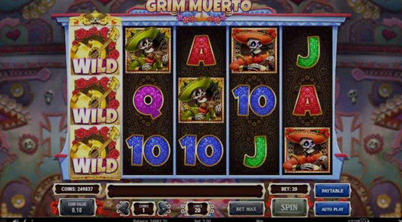 Играть Grim Muerto от Playn Go в казино 1Win