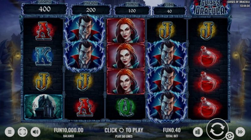 Играть Guises of Dracula от Platipus в казино 1Win