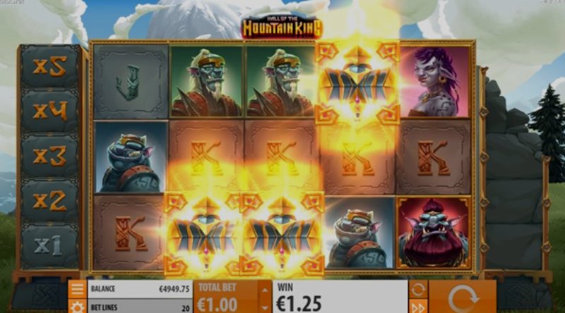 Играть Hall of the Mountain King от Quickspin в казино 1Win