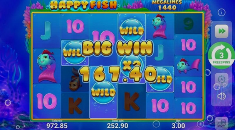 Играть Happy Fish от Booongo в казино 1Win