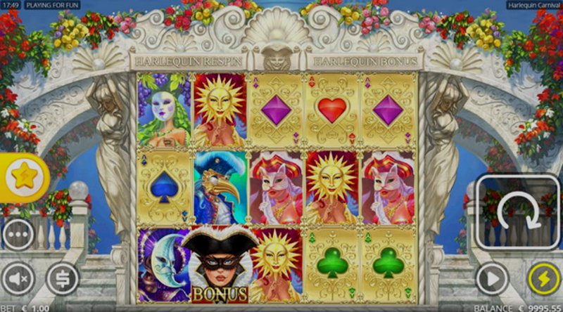Играть Harlequin Carnival от No Limit City в казино 1Win