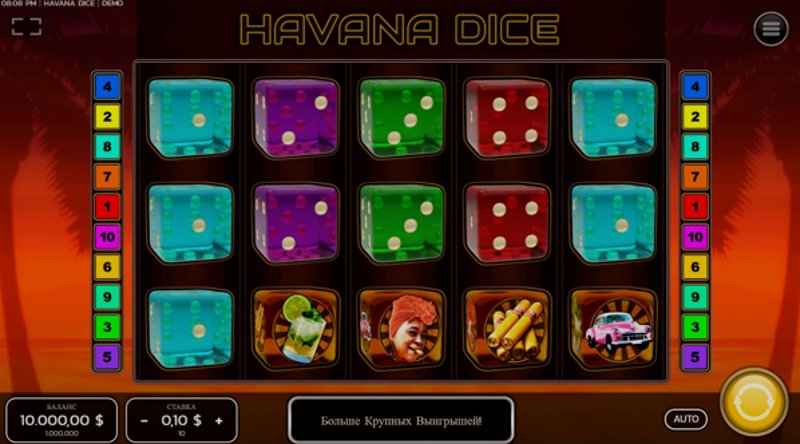 Играть Havana Dice от Fazi в казино 1Win