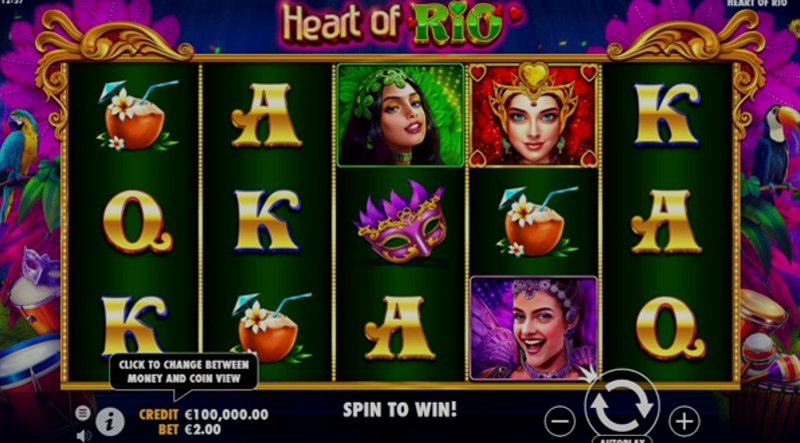 Играть Heart of Rio от Pragmatic в казино 1Win