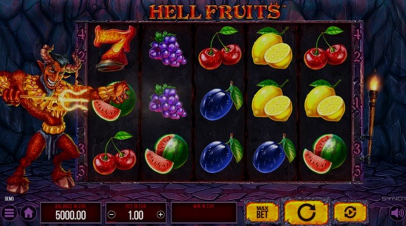 Играть Hell Fruits от Synot в казино 1Win