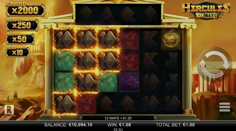 Играть Hercules 10K Ways от Yggdrasil в казино 1Win