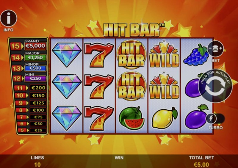 Играть Hit Bar от Playtech в казино 1Win