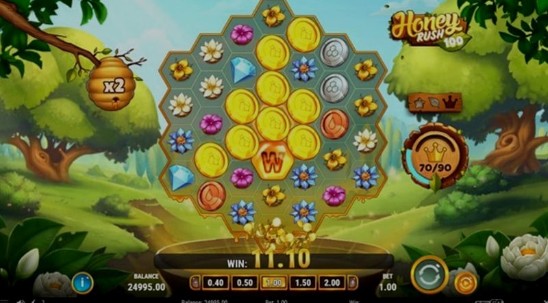 Играть Honey Rush 100 от Playn Go в казино 1Win