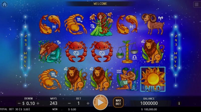 Играть Horoscope от Kagaming в казино 1Win