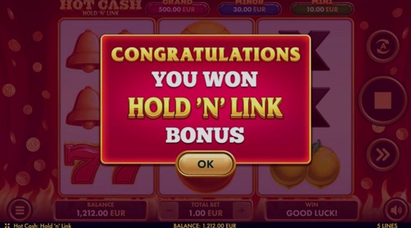 Играть Hot Cash: Hold ‘n’ Link от Netgame в казино 1Win