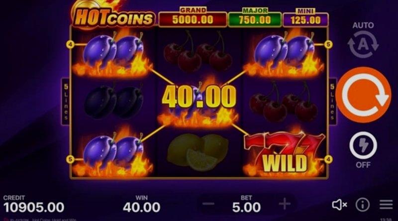 Играть Hot Coins: Hold and Win от Playson в казино 1Win