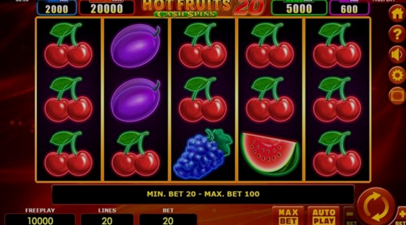 Играть Hot Fruits 20 Cash Spins от Amatic в казино 1Win