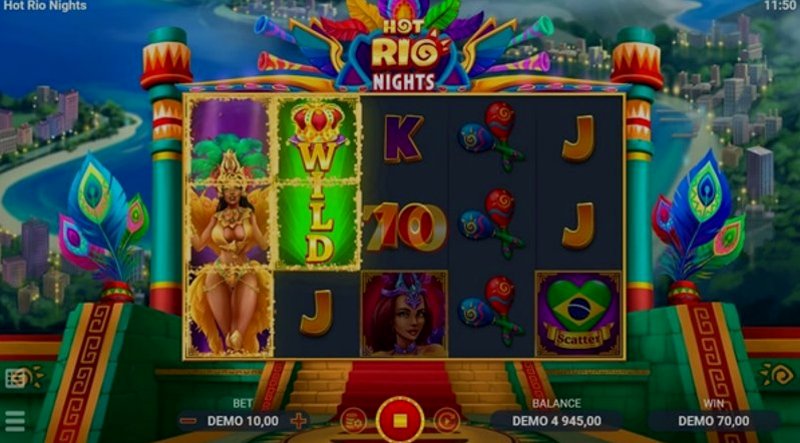 Играть Hot Rio Nights от Evoplay в казино 1Win