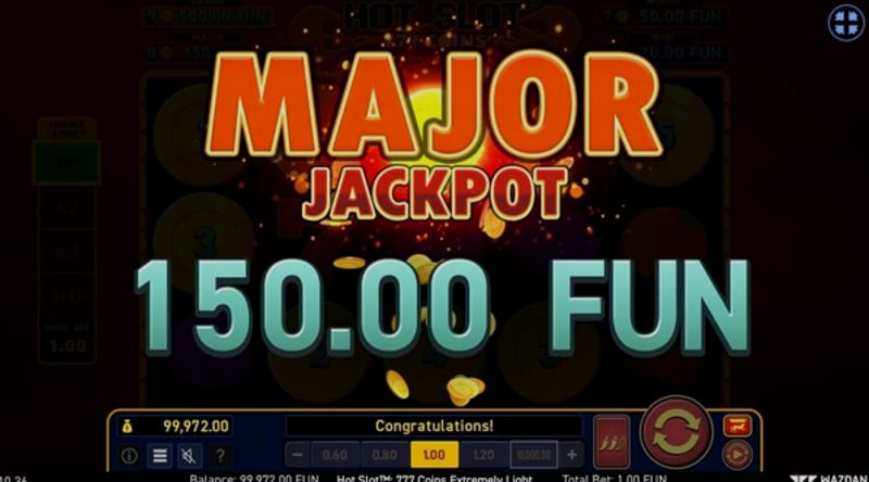 Играть Hot Slot™: 777 Coins от Wazdan в казино 1Win