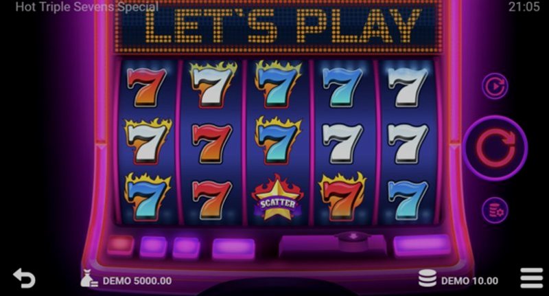 Играть Hot Triple Sevens Special от Evoplay в казино 1Win