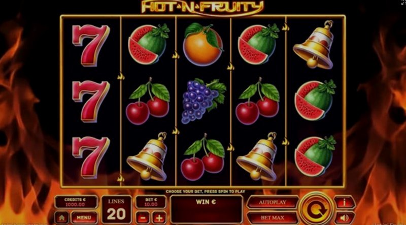 Играть Hot’n’Fruity от Tomhorn в казино 1Win