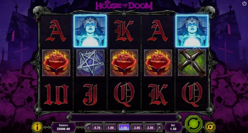 Играть House of Doom от Playn Go в казино 1Win