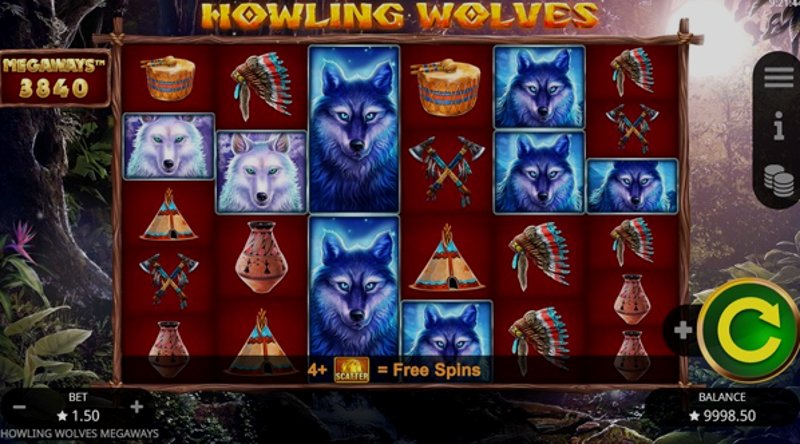 Играть Howling Wolves от Booming в казино 1Win