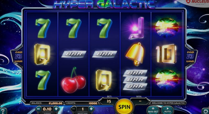Играть Hyper Galactic от Nucleus Gaming в казино 1Win